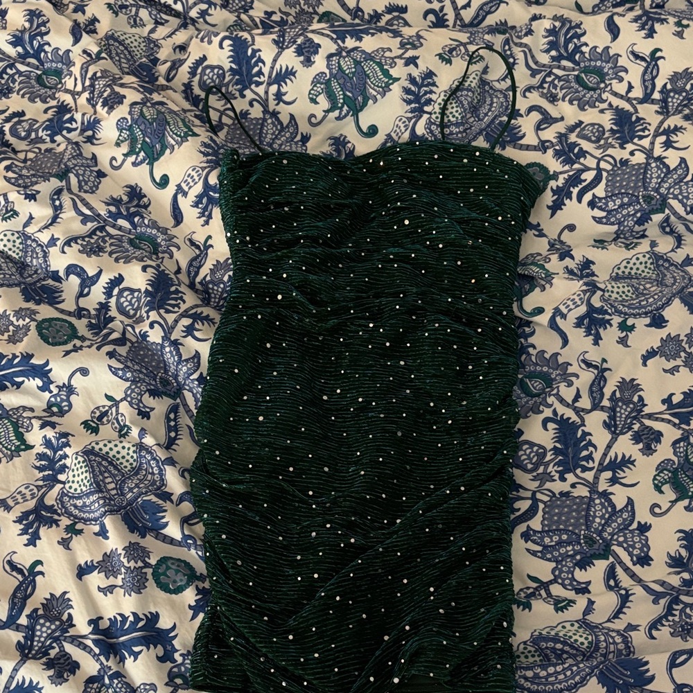 Luls green mini sparkly dress